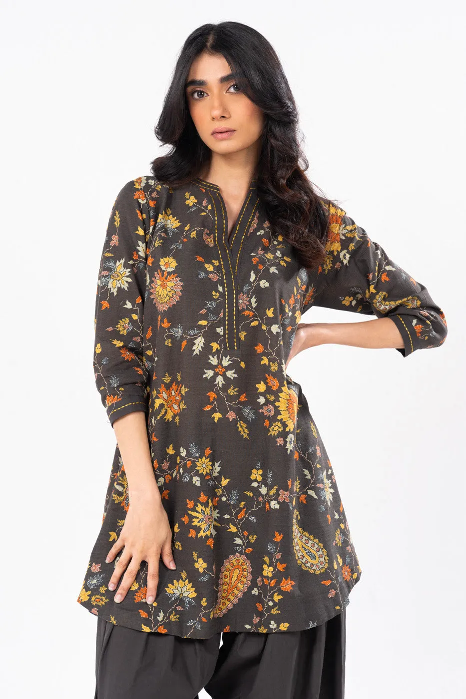 1 Pc Printed Khaddar Shirt 