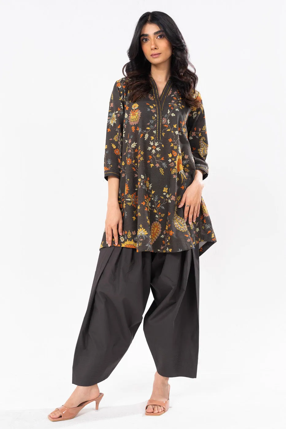 1 Pc Printed Khaddar Shirt 