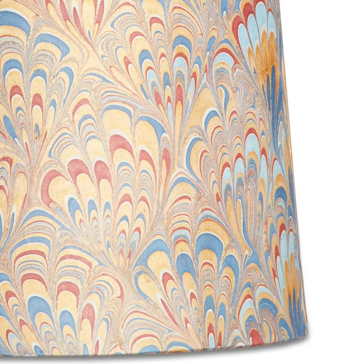 14cm Tall Tapered hand made marbled paper shade in golden piave