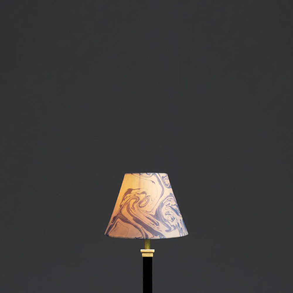 16cm empire hand made marbled paper shade with candle clip in Tiber