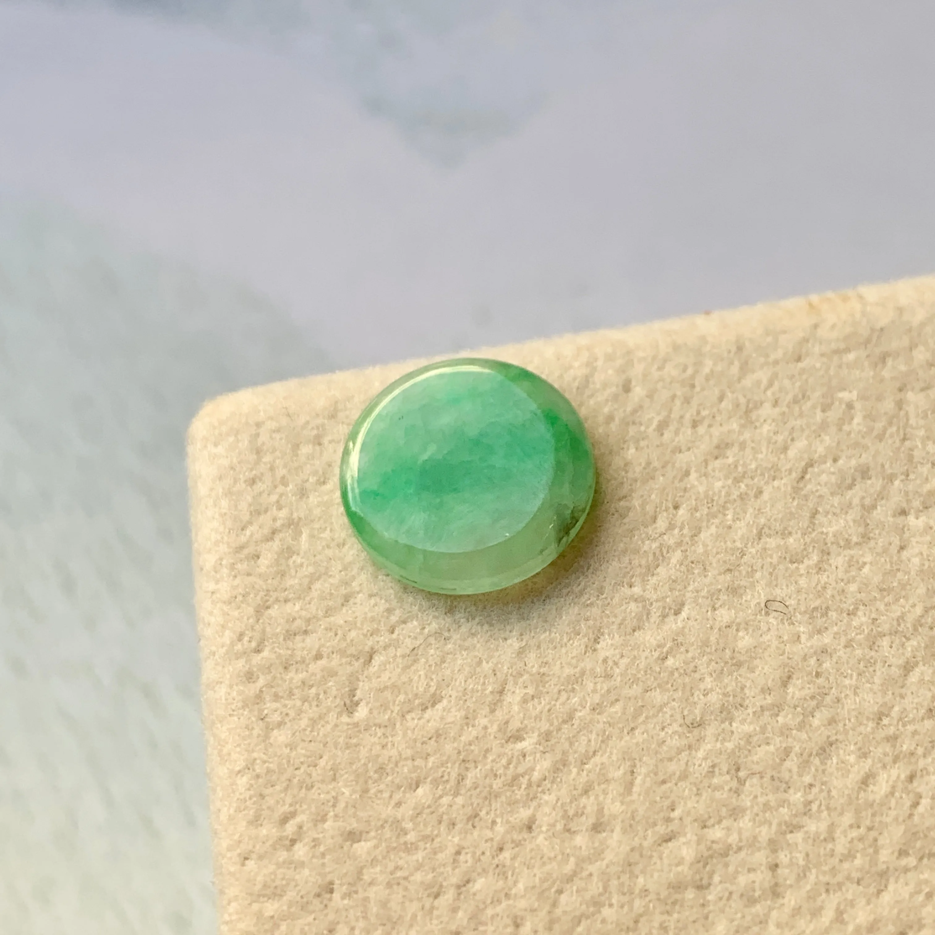 2.80cts A-Grade Natural Moss on Snow Jadeite Circle No.171702