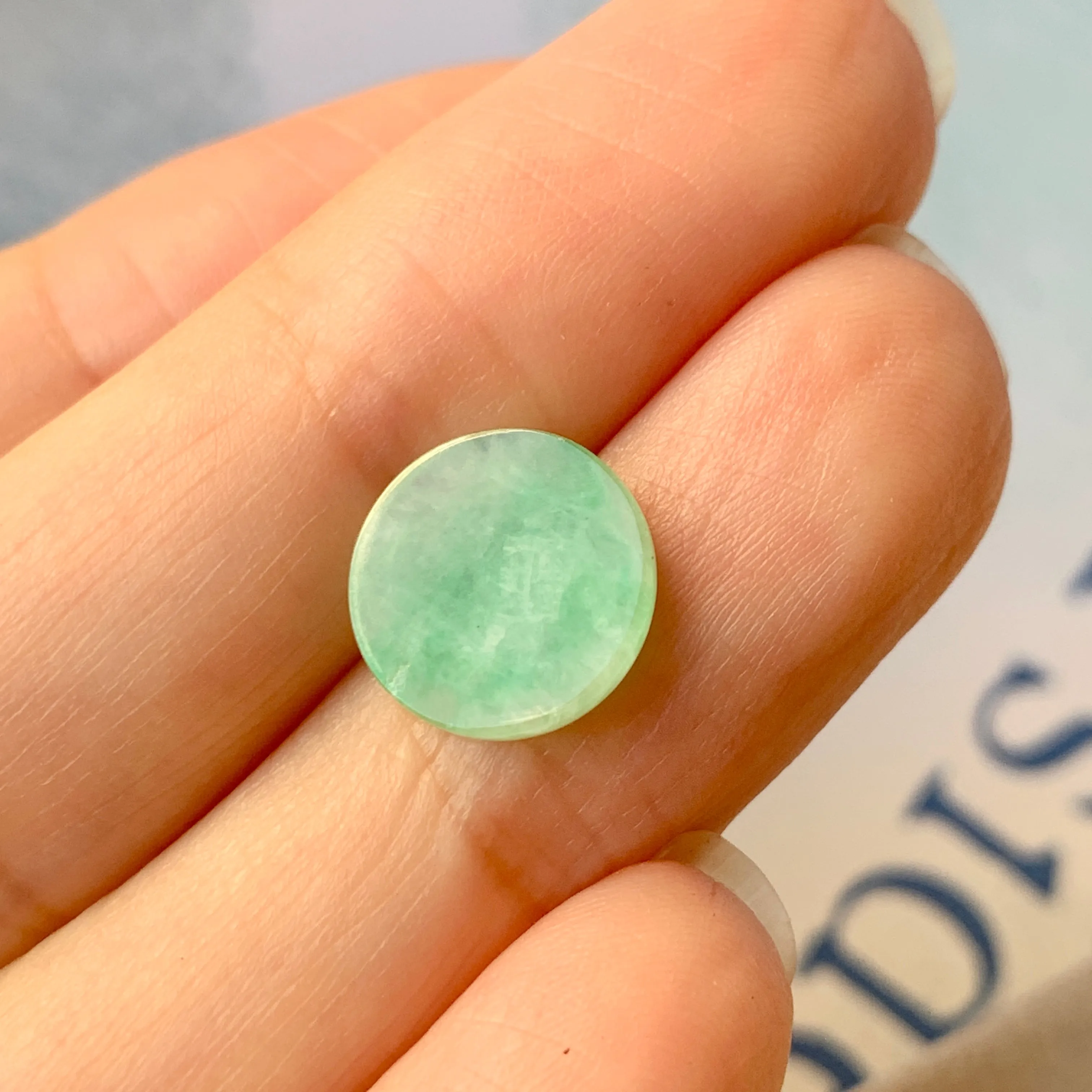 2.80cts A-Grade Natural Moss on Snow Jadeite Circle No.171702