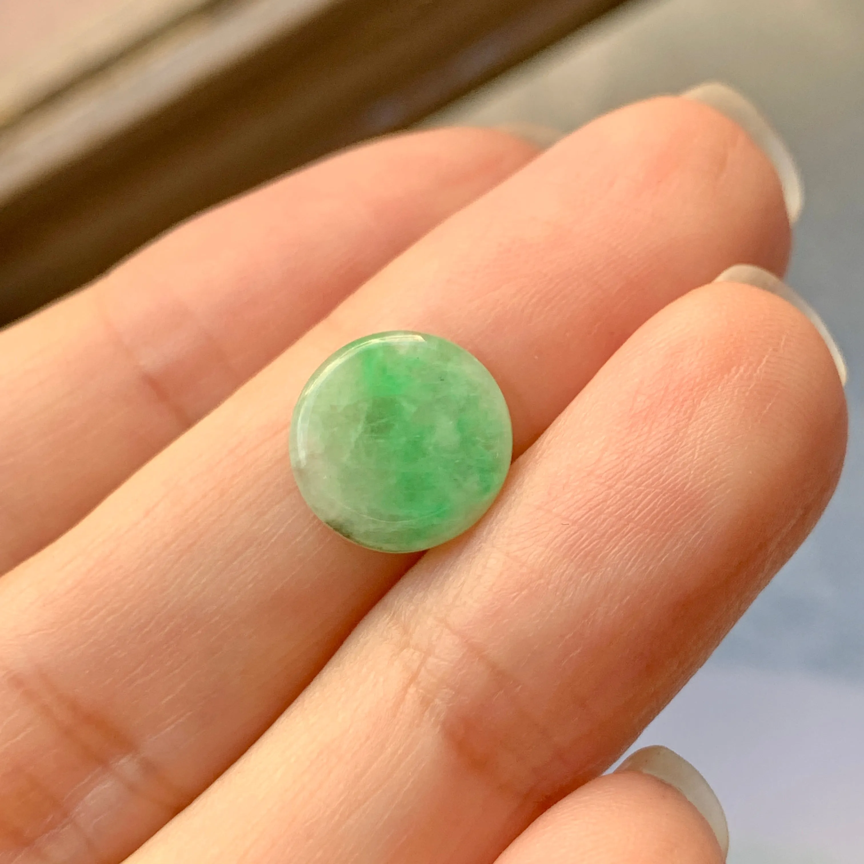 2.80cts A-Grade Natural Moss on Snow Jadeite Circle No.171702