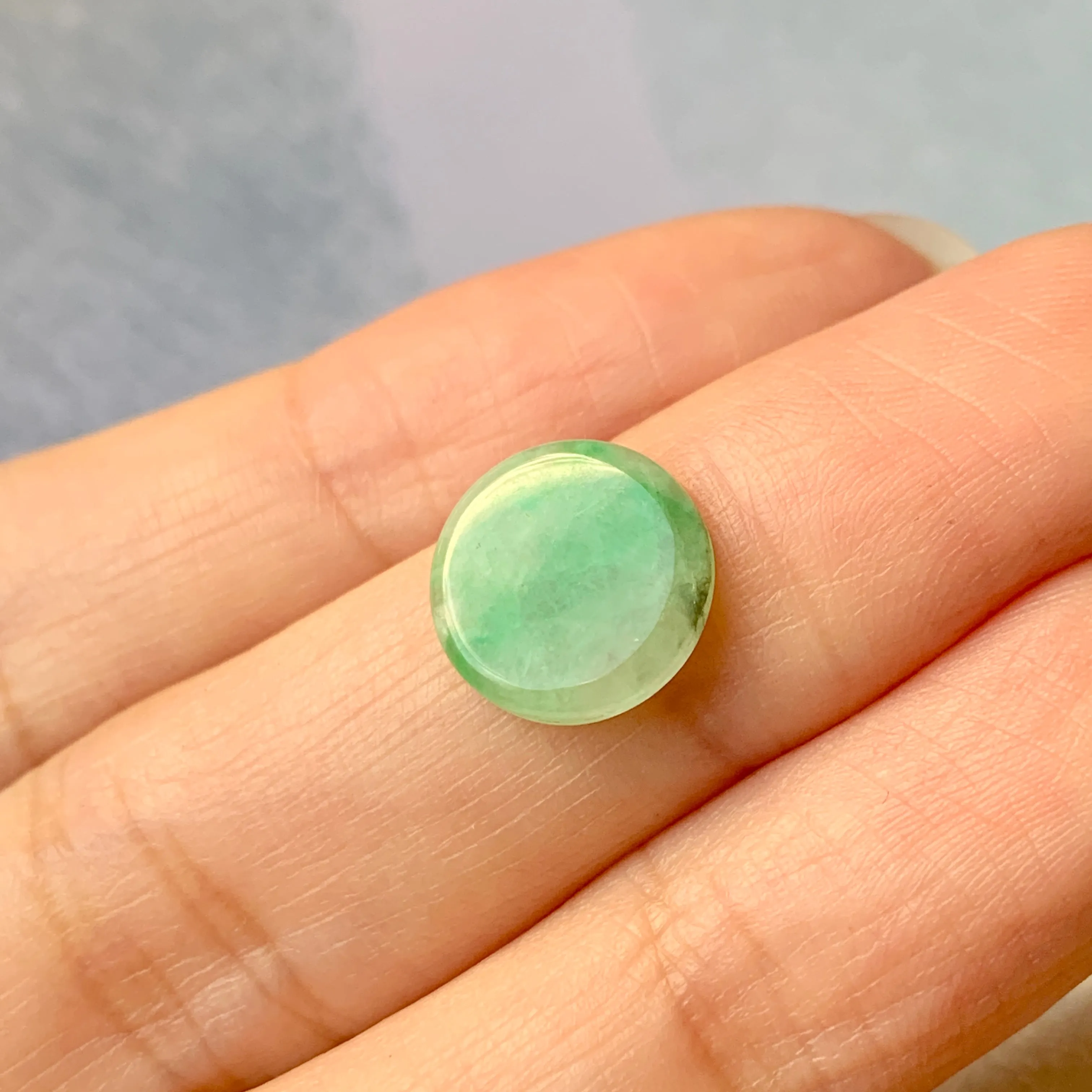 2.80cts A-Grade Natural Moss on Snow Jadeite Circle No.171702