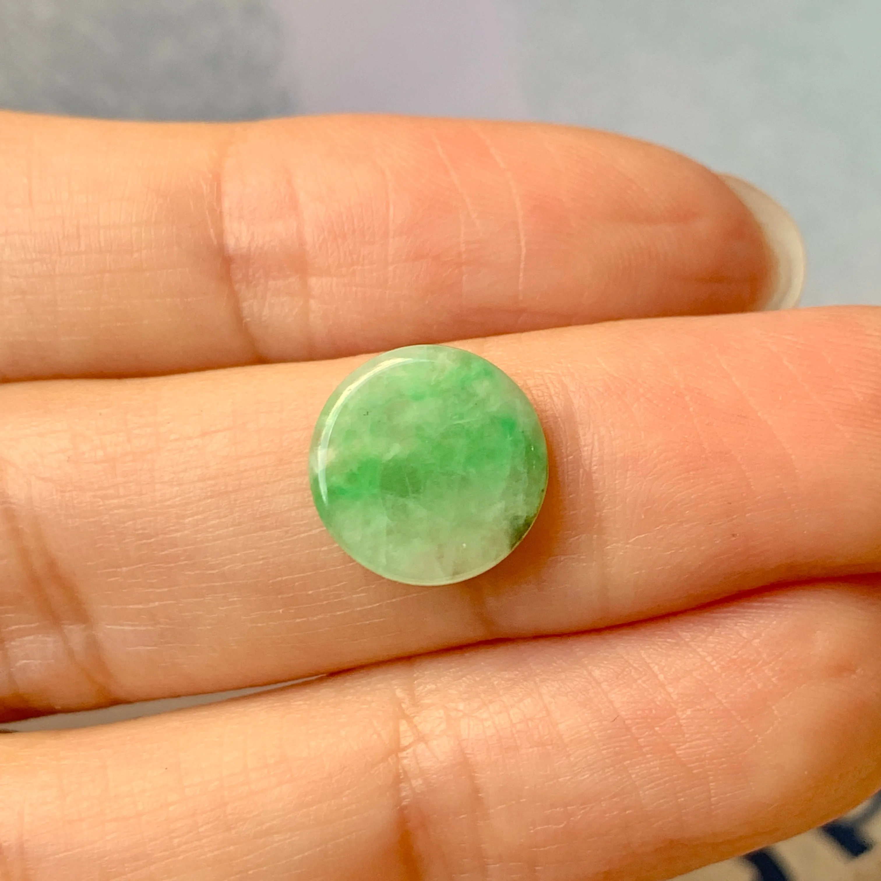 2.80cts A-Grade Natural Moss on Snow Jadeite Circle No.171702