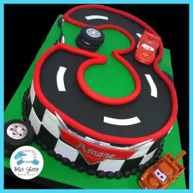 #3 Carved Cars Themed Cake