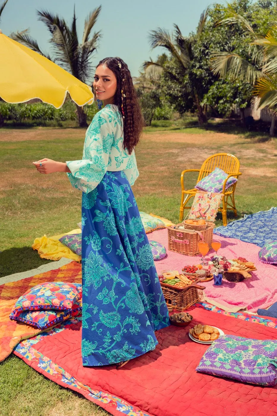 3 Pc Printed Lawn Suit With Lawn Dupatta