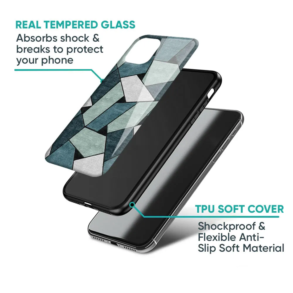 Abstact Tiles Glass Case for iPhone 15 Pro