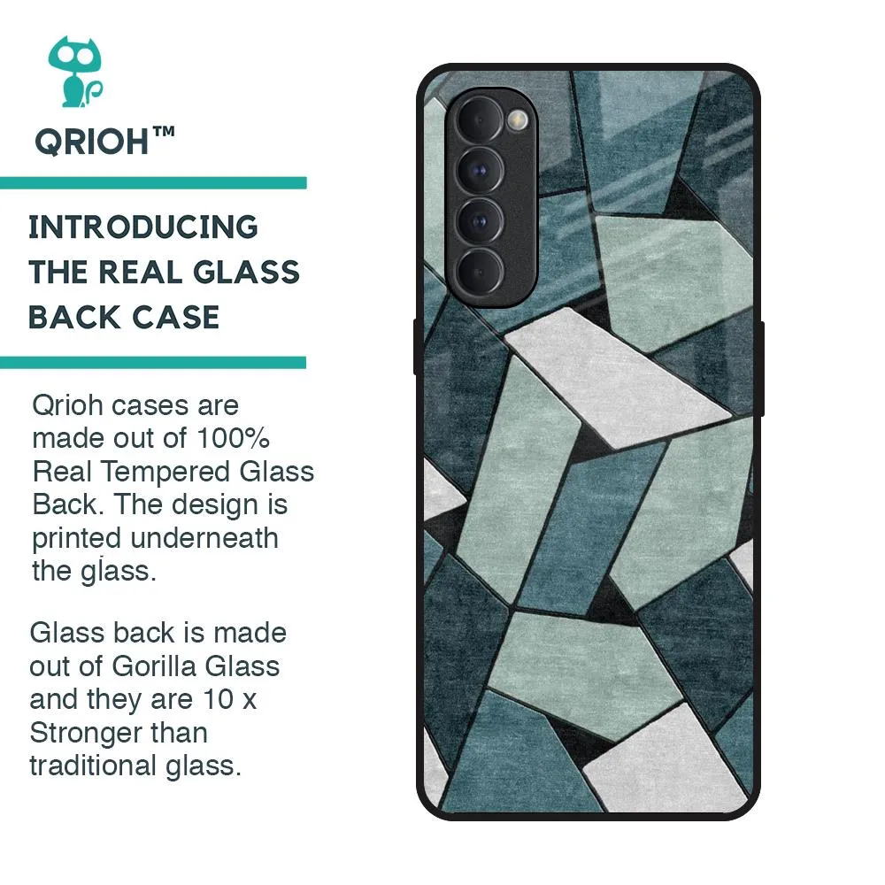 Abstact Tiles Glass Case for Oppo Reno4 Pro