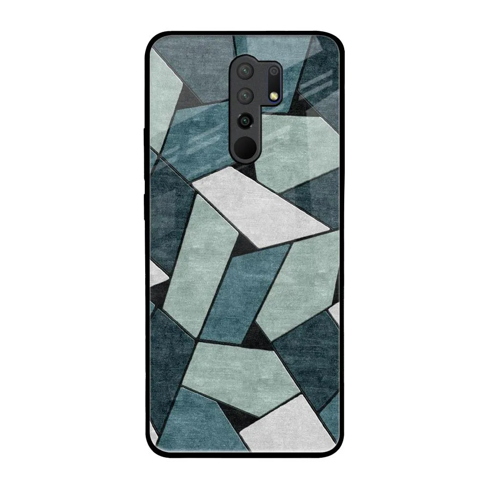 Abstact Tiles Glass Case for Redmi 9 prime