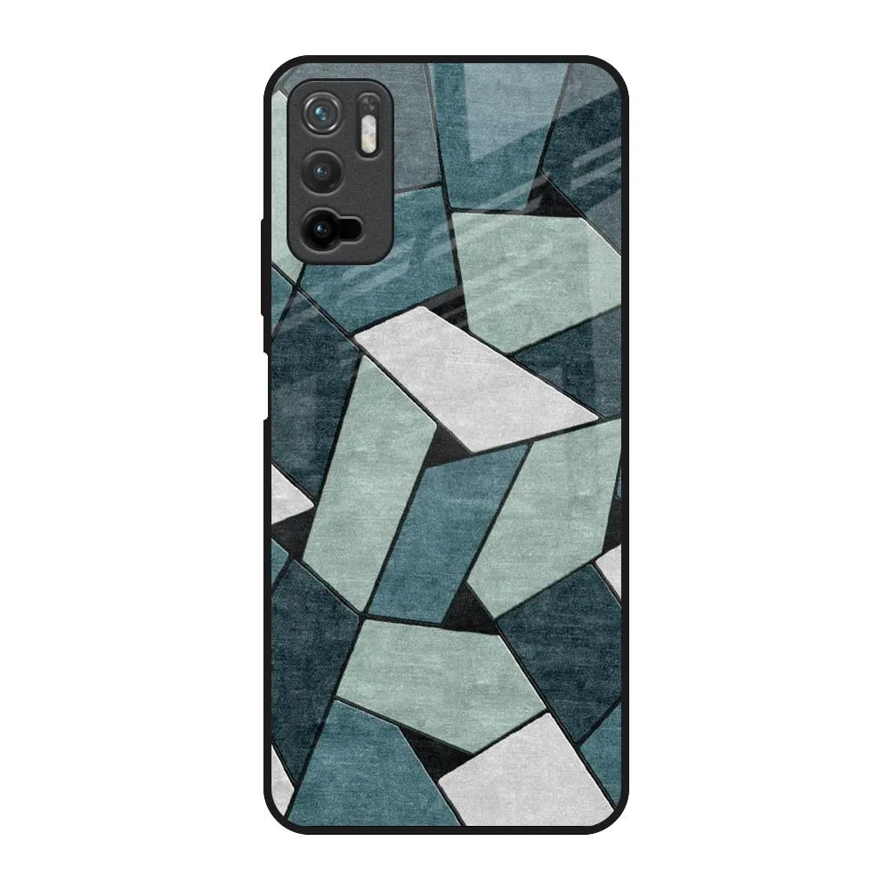 Abstact Tiles Glass Case for Redmi Note 10T 5G