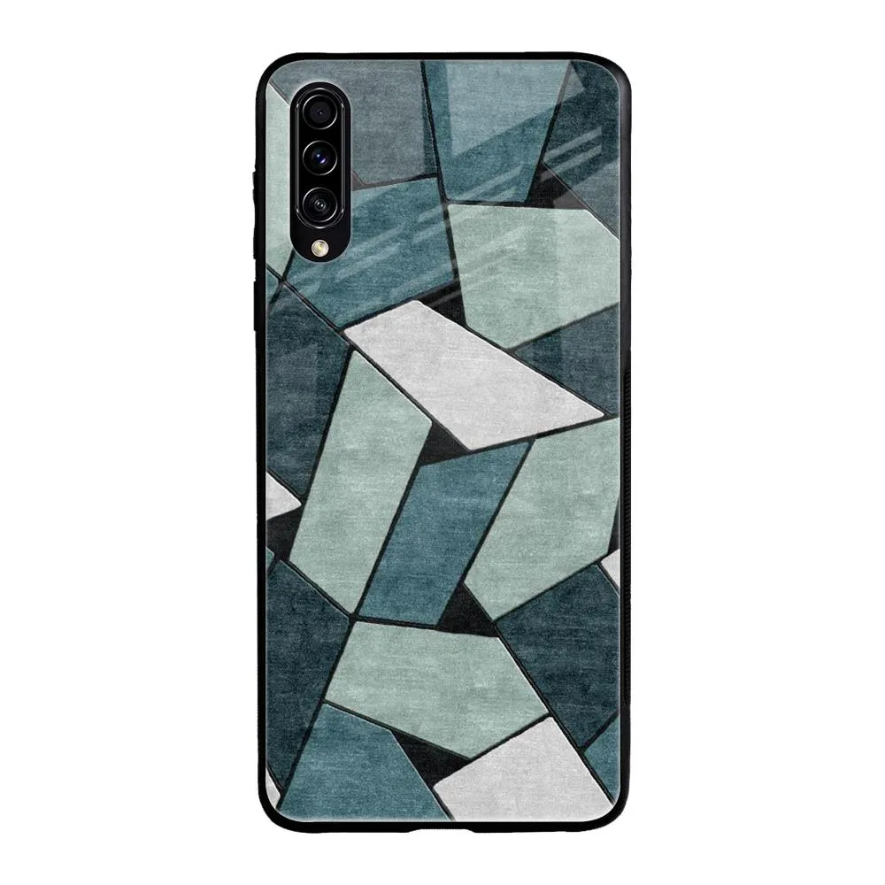 Abstact Tiles Glass Case for Samsung Galaxy A70s