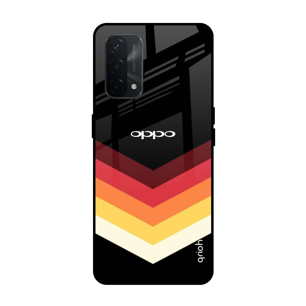 Abstract Arrow Pattern Glass Case For Oppo A74