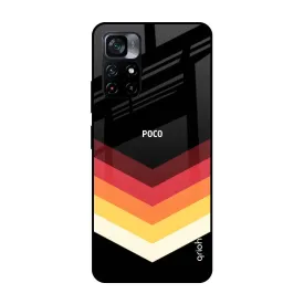 Abstract Arrow Pattern Glass Case For Poco M4 Pro 5G