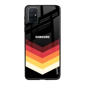 Abstract Arrow Pattern Glass Case For Samsung Galaxy A71