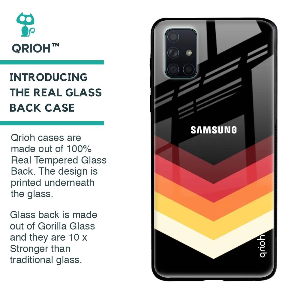 Abstract Arrow Pattern Glass Case For Samsung Galaxy A71