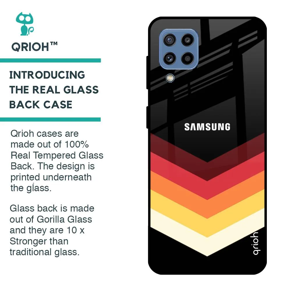 Abstract Arrow Pattern Glass Case For Samsung Galaxy M32