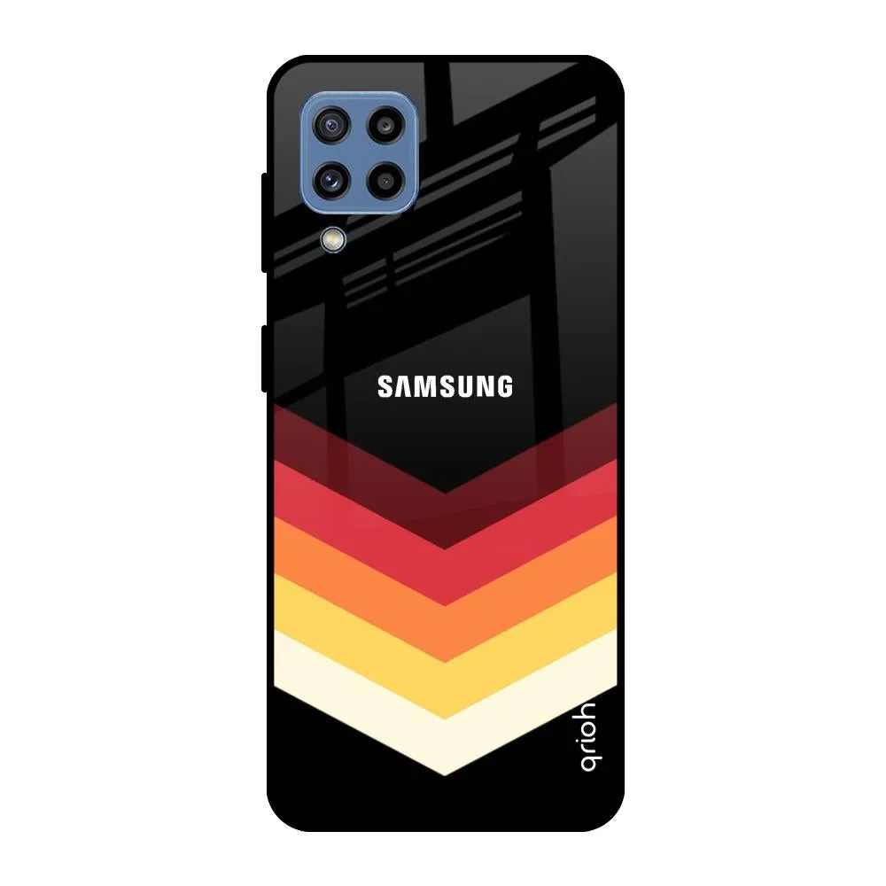 Abstract Arrow Pattern Glass Case For Samsung Galaxy M32