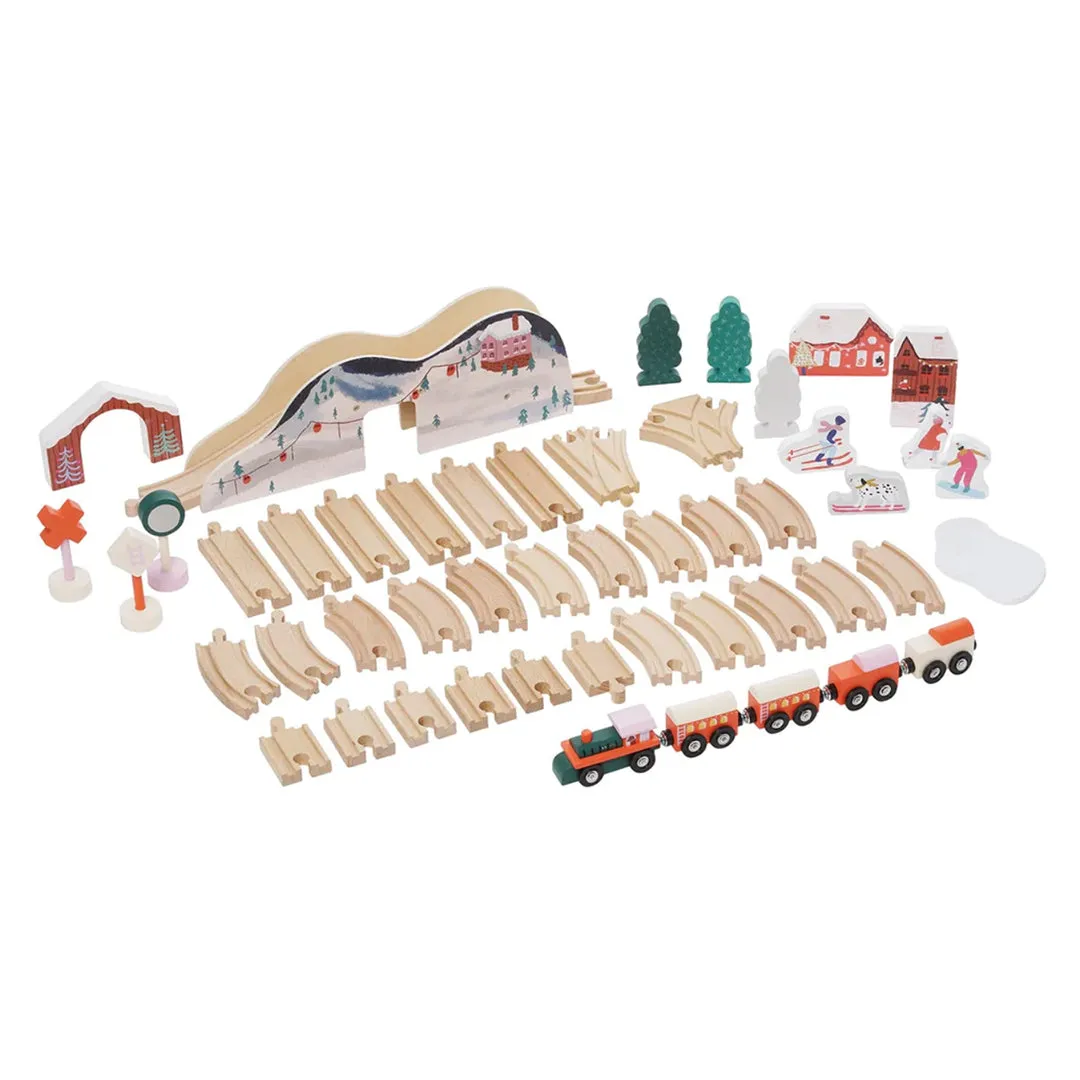 Alpine Express Wooden Toy Train Set