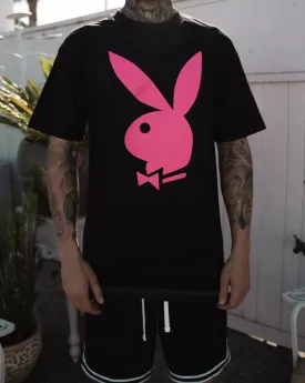 Anti Social Social Club Black Cotton PLAYBOY Logo Short Sleeve T- Shirt