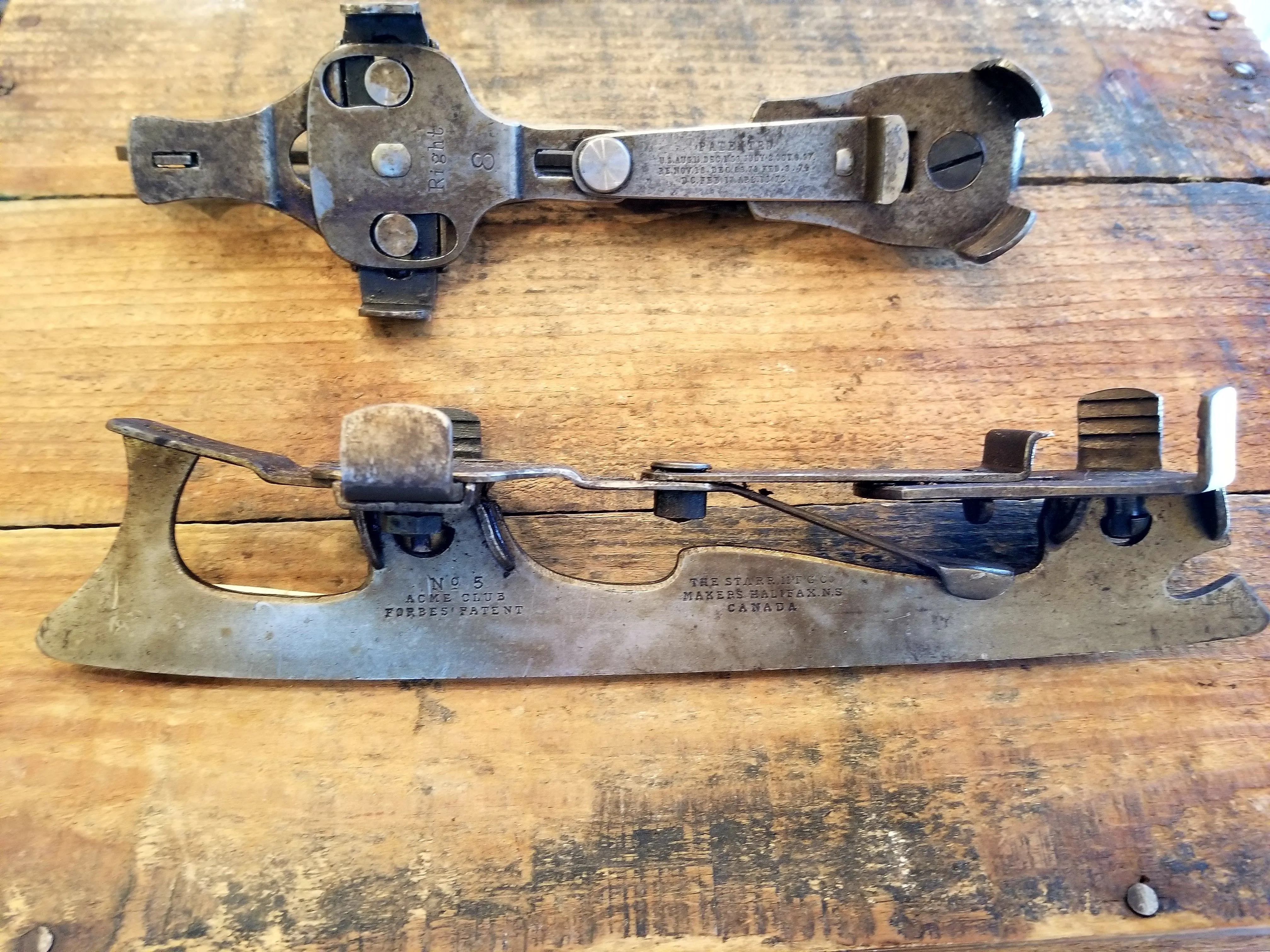 Antique ACME Club Forbes Ice Skates - Starr Mfg Co