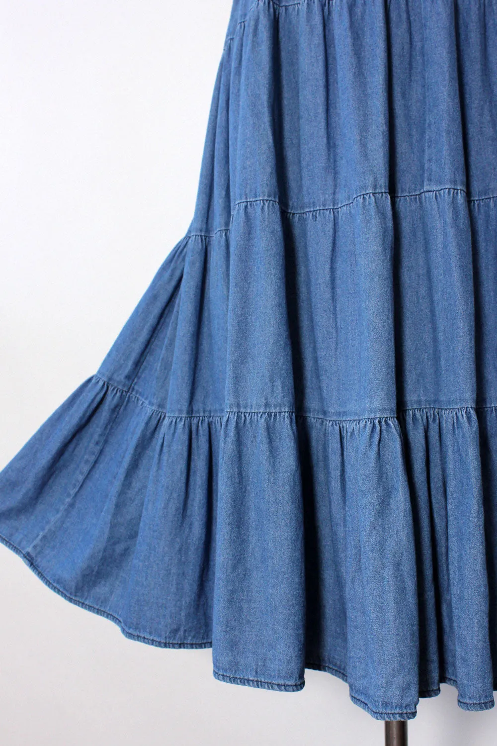 Apache Tiered Denim Skirt XS-M