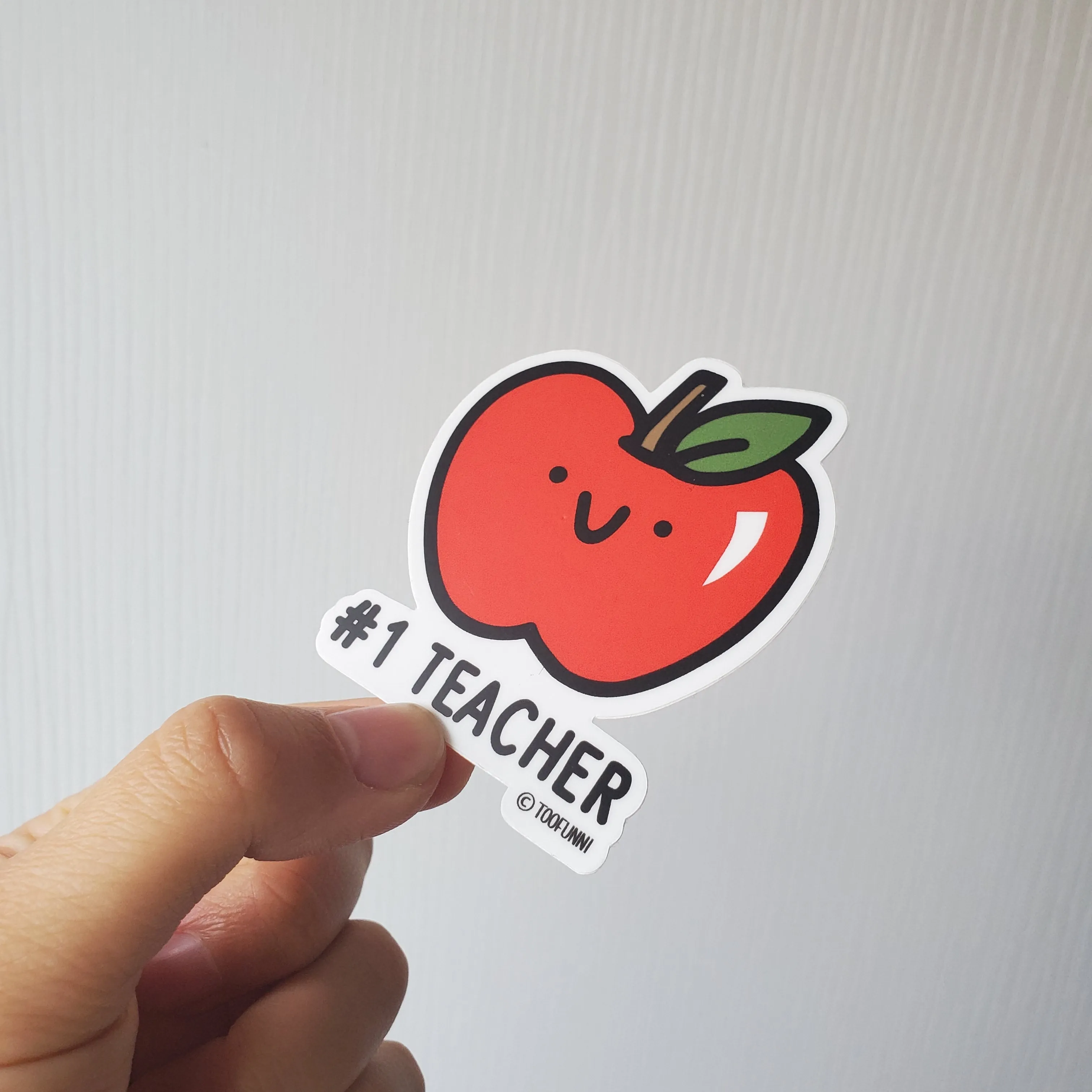 APPLE #1 TEACHER - Vinyl Sticker