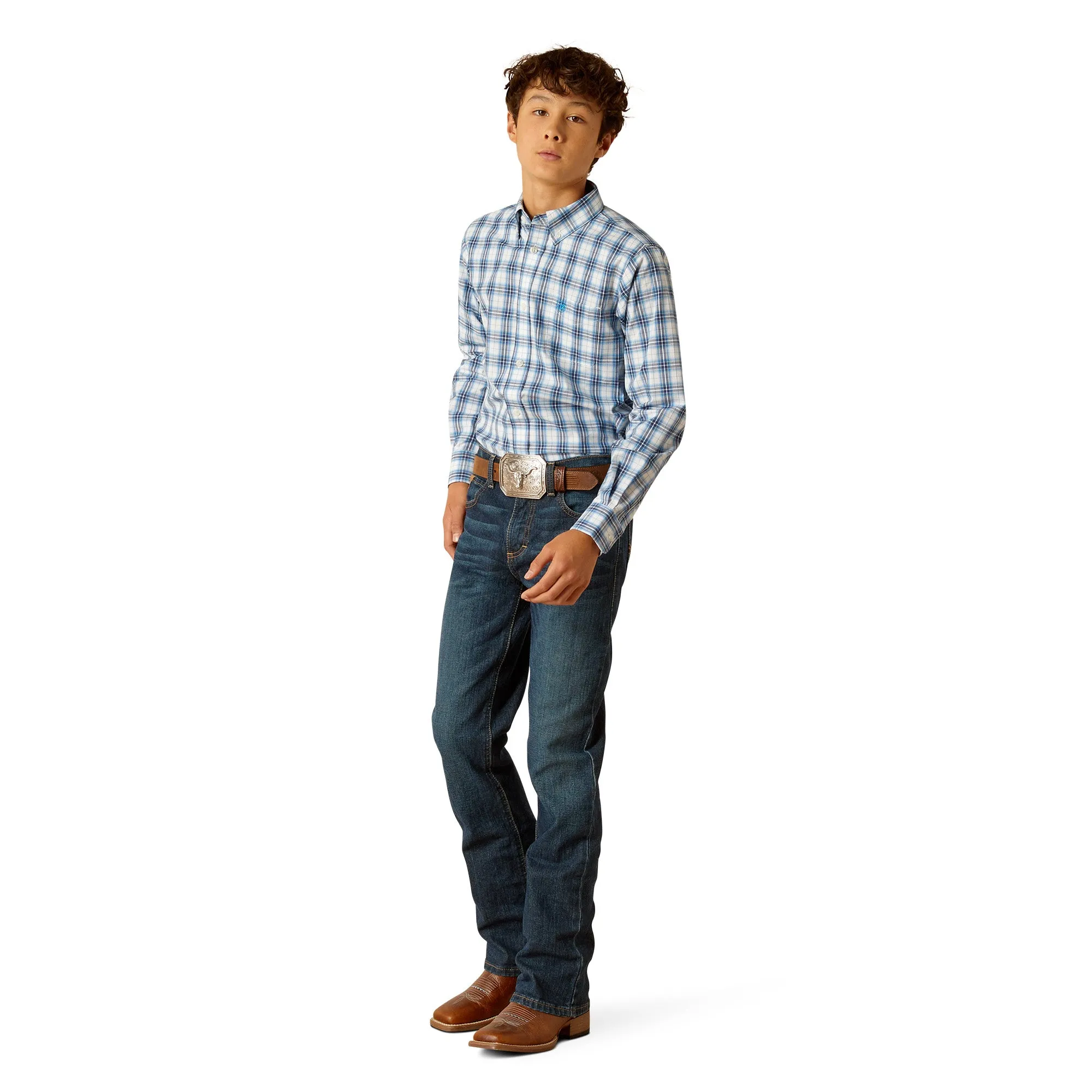 Ariat Boy's Pro Phoenix Shirt - Blue