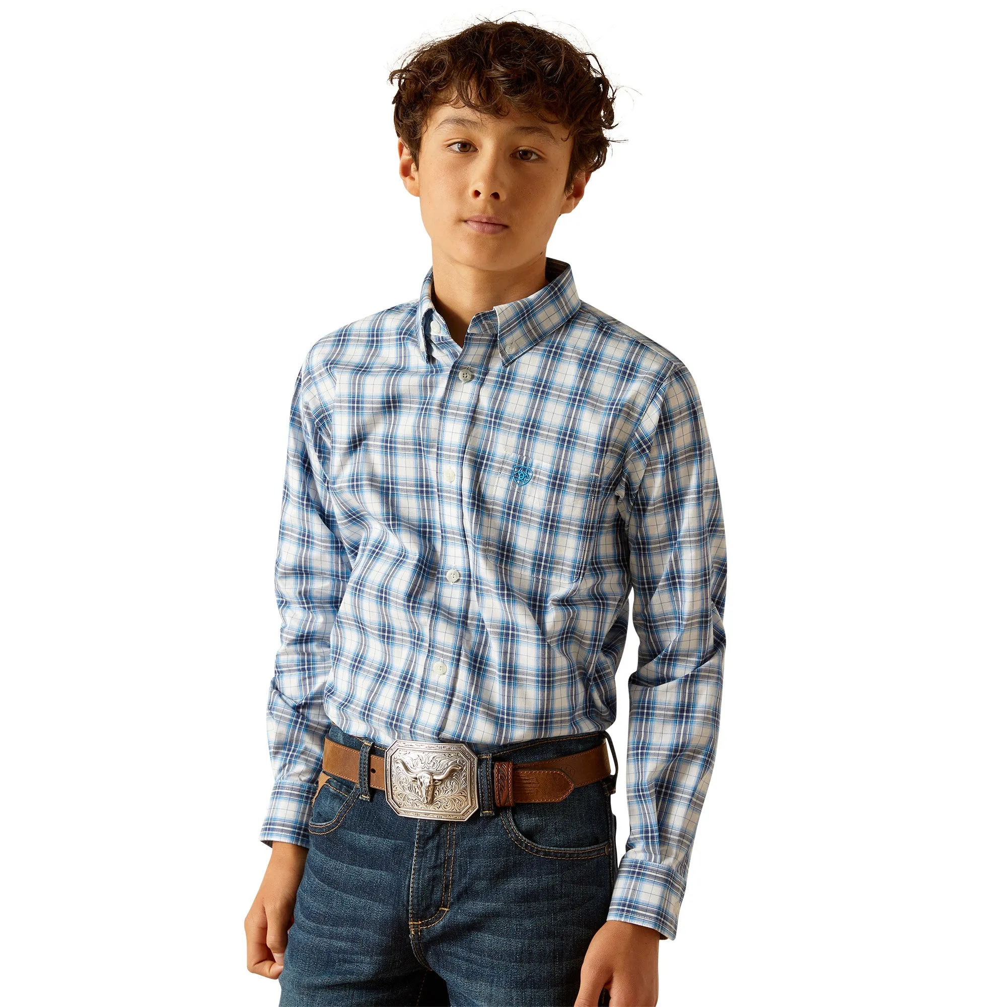 Ariat Boy's Pro Phoenix Shirt - Blue