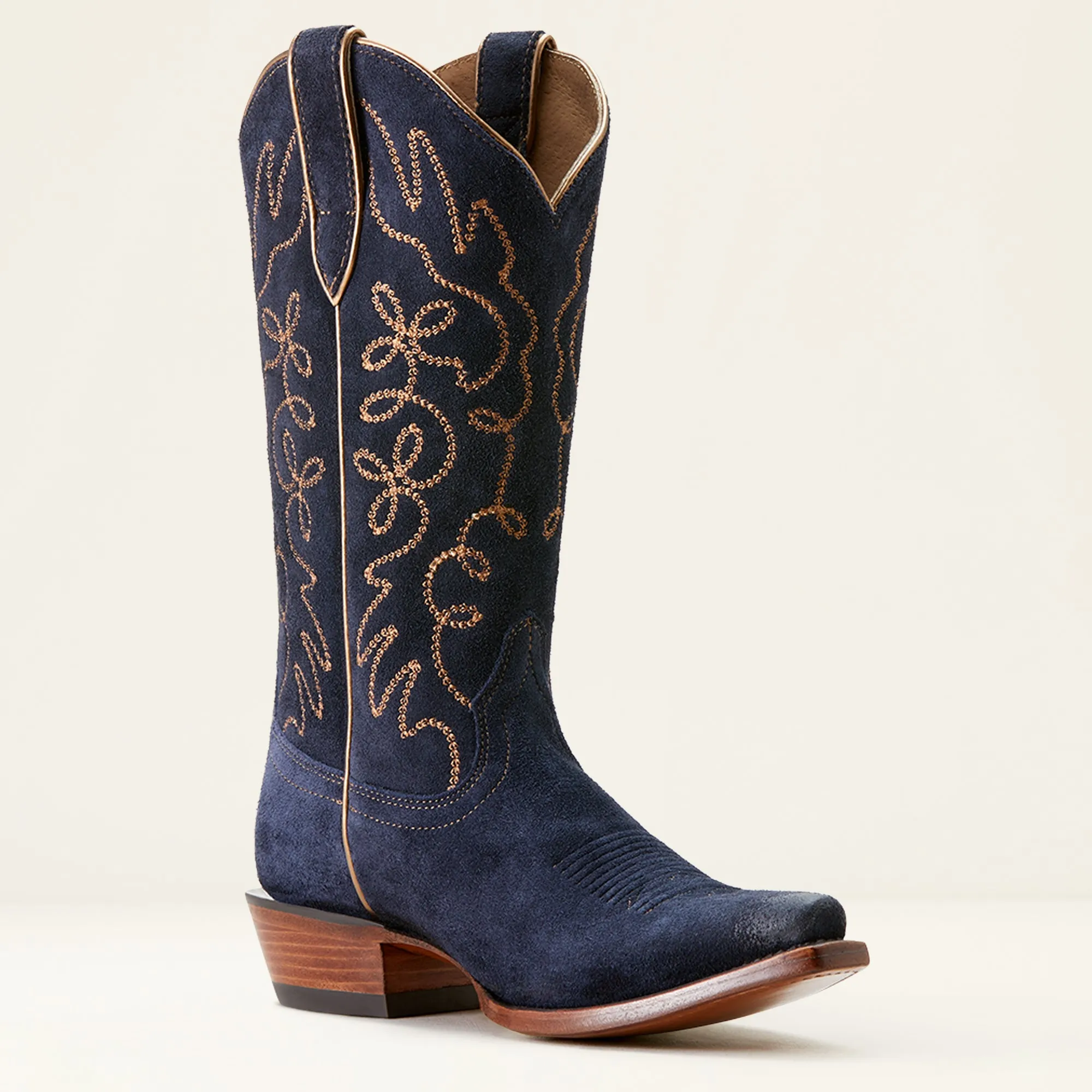 Ariat Ladies 10053793 Jukebox Cowboy Boots in Polo Blue Suede