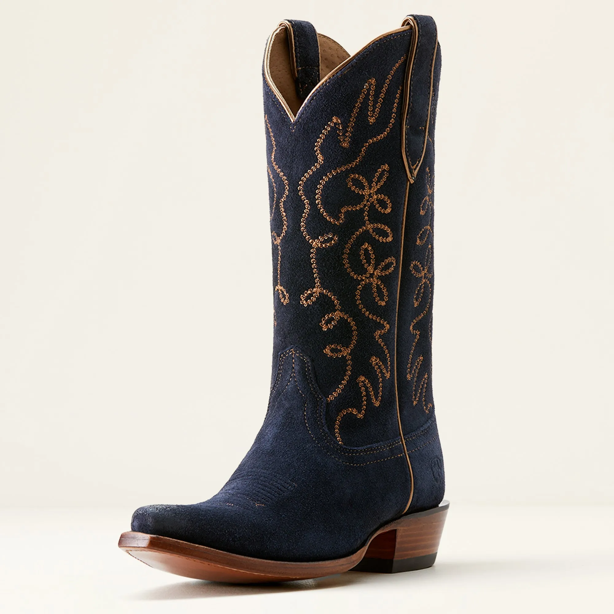 Ariat Ladies 10053793 Jukebox Cowboy Boots in Polo Blue Suede