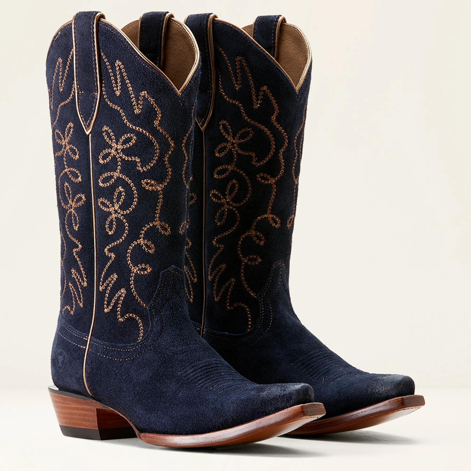 Ariat Ladies 10053793 Jukebox Cowboy Boots in Polo Blue Suede