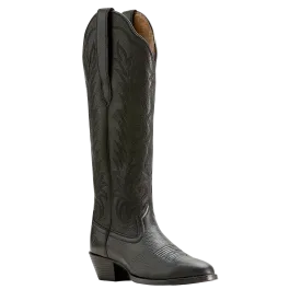 Ariat Ladies 16in Heritage R Toe StretchFit Black Deertan Boots 10053784