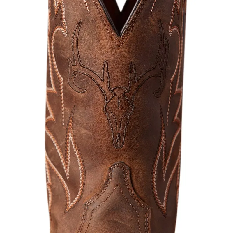 Ariat Men's Quantum Primo Antique Tabac FQ Ostrich Square Toe Exotic Western Boots 10040304