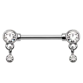 Autumn's Crystal Gem Nipple Barbell