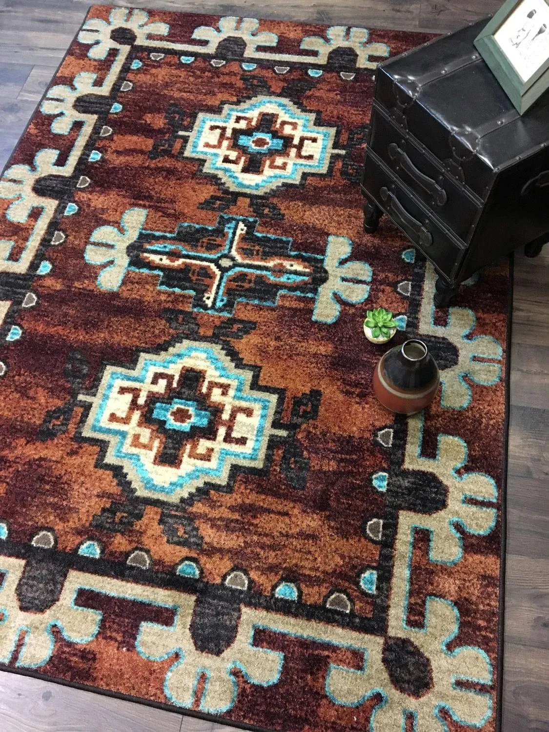 Badlands Area Rugs in Rust