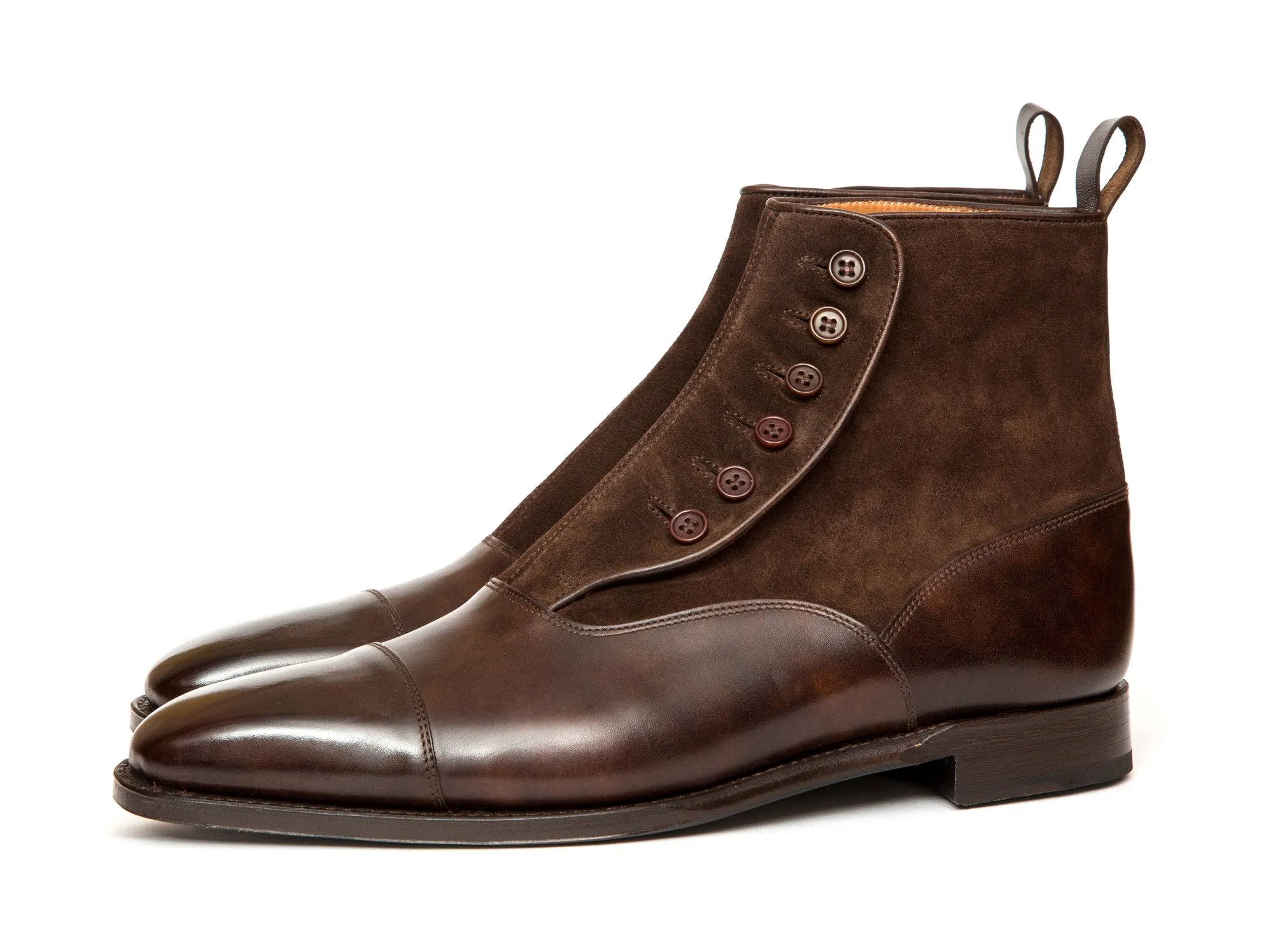 Bellevue - MTO - Dark Brown Museum Calf / Dark Brown Suede - MGF Last - Single Leather Sole