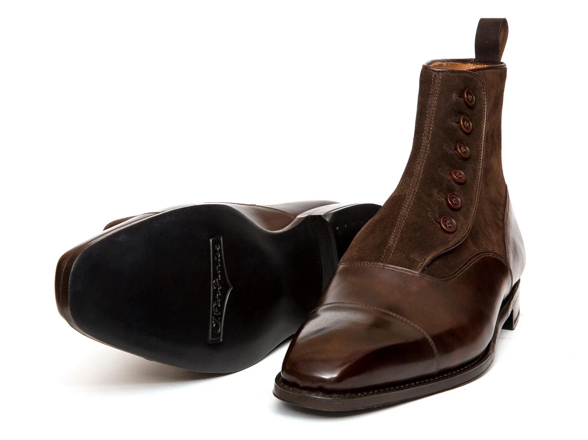 Bellevue - MTO - Dark Brown Museum Calf / Dark Brown Suede - MGF Last - Single Leather Sole