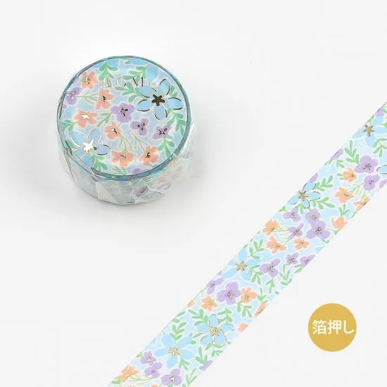 BGM Flower Field / Blue Washi Tape