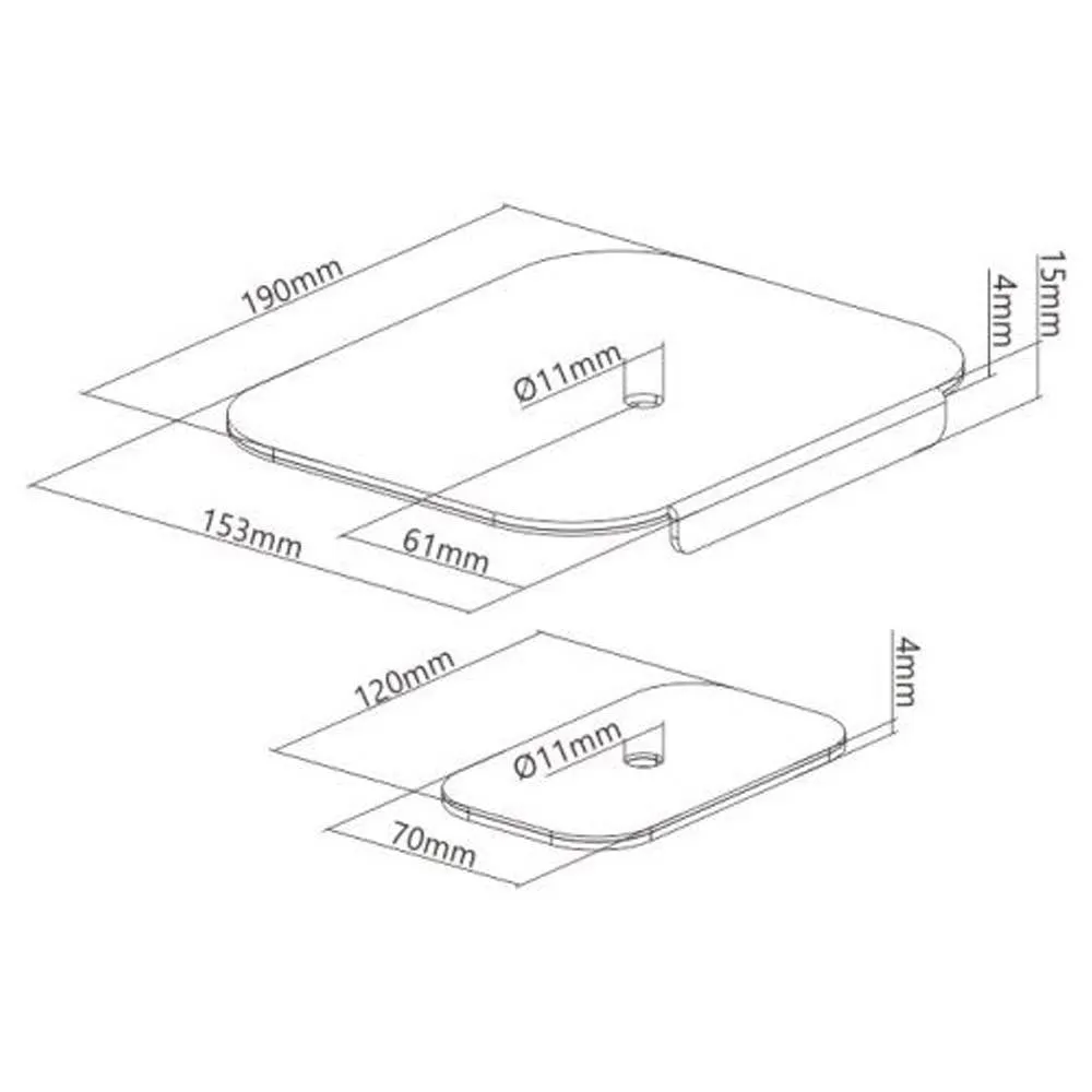 Brateck Tabletop Reinforcement Plate for Monitor Mount Stand - XMA-06