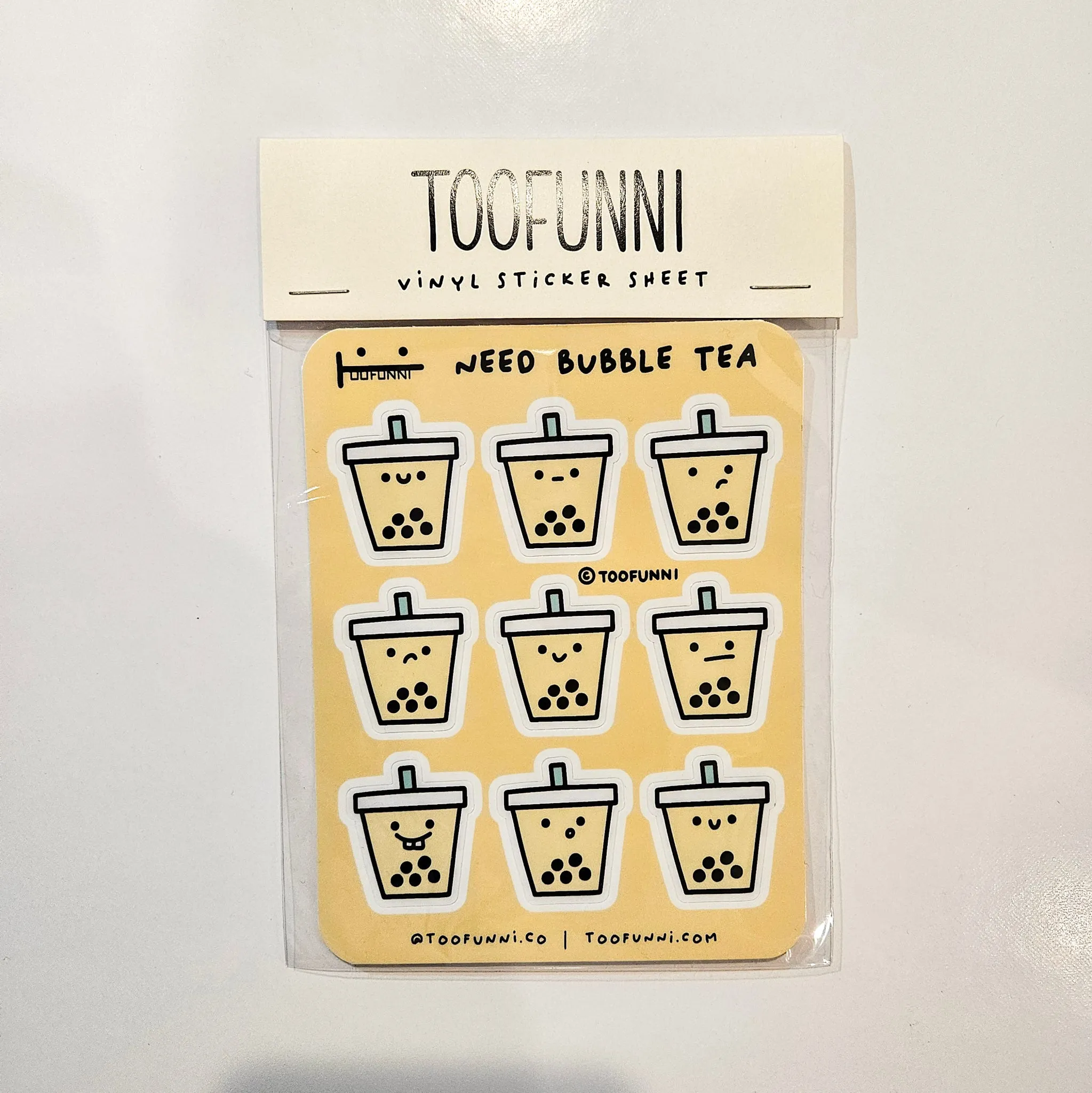 BUBBLE TEA - Vinyl Sticker Sheet