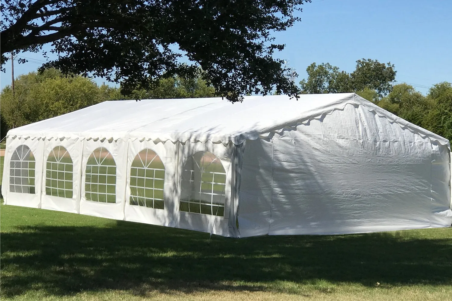 Budget PE Party Tent 32'x20' with Waterproof Top