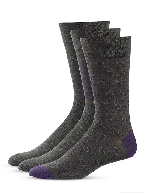 BUGATTI Socks 3 Pack / Charcoal