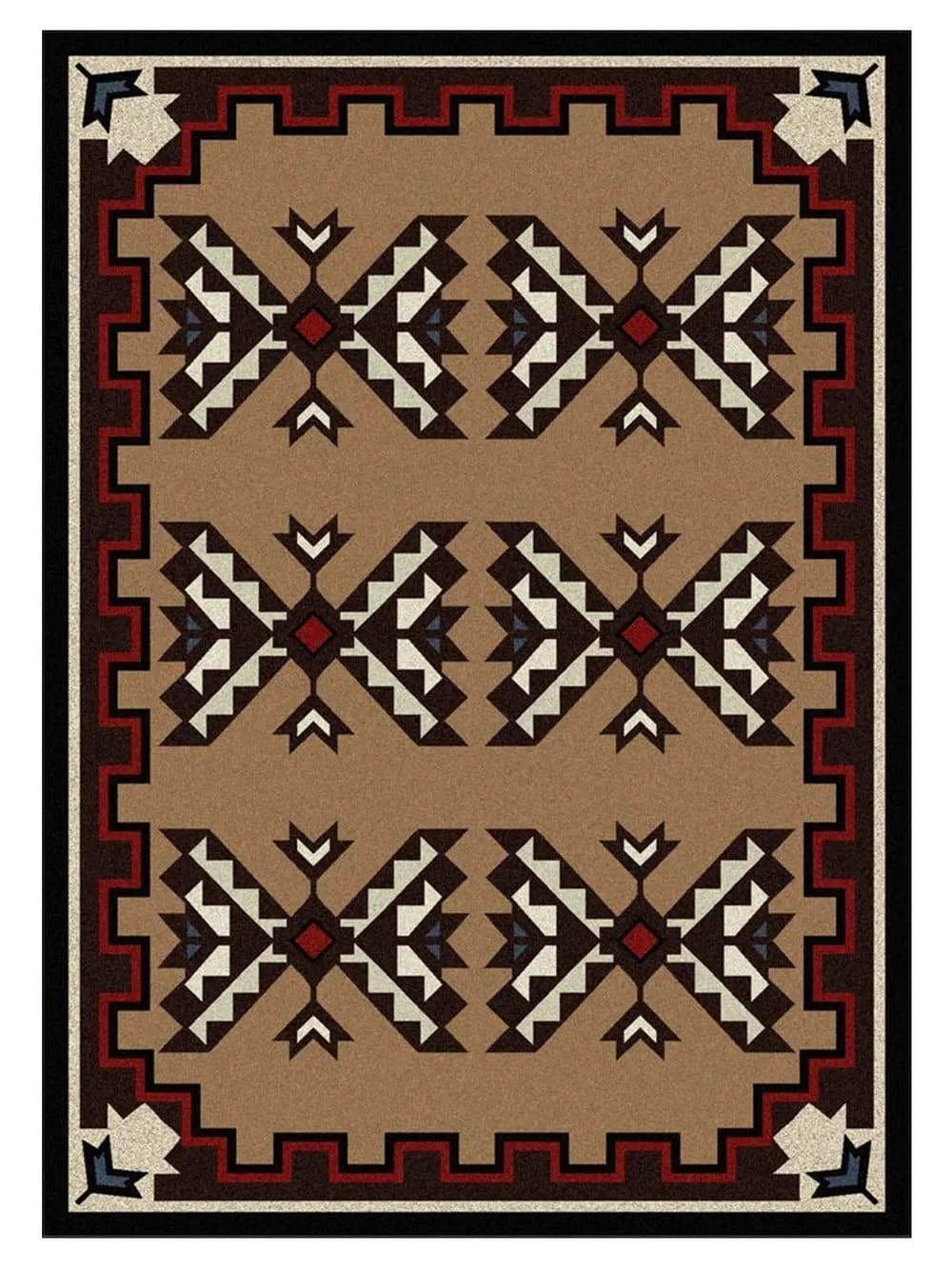 Cami Blanket Rugs in Brown