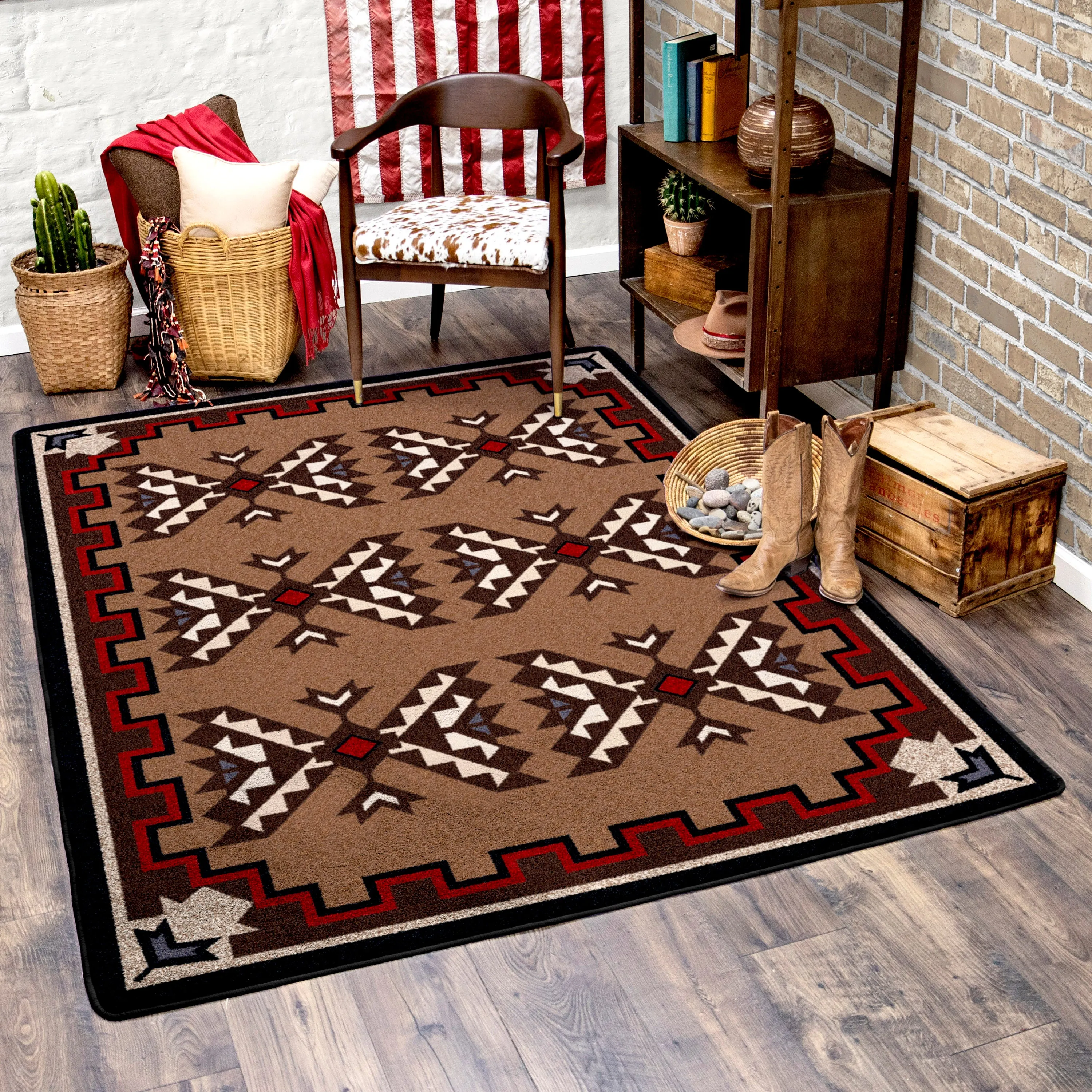 Cami Blanket Rugs in Brown