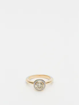 Candy Lacquer Round Ring in 14k Yellow Gold with Champagne Diamond