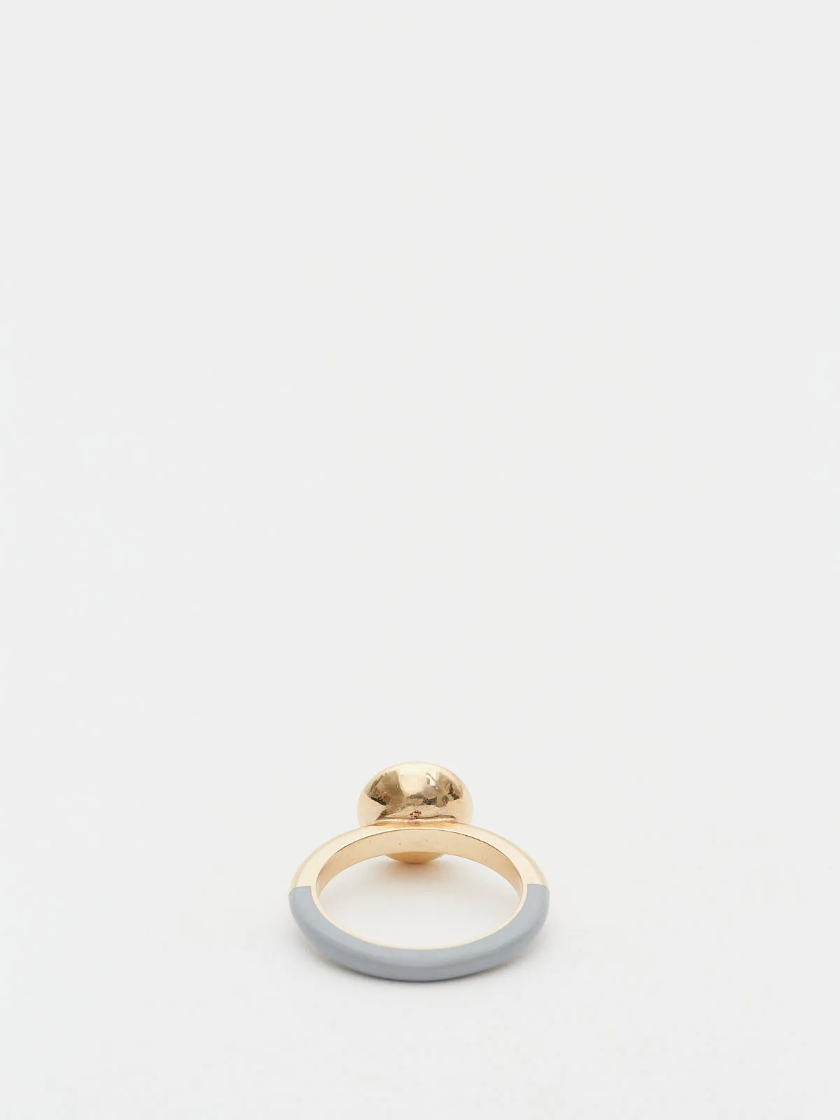 Candy Lacquer Round Ring in 14k Yellow Gold with Champagne Diamond