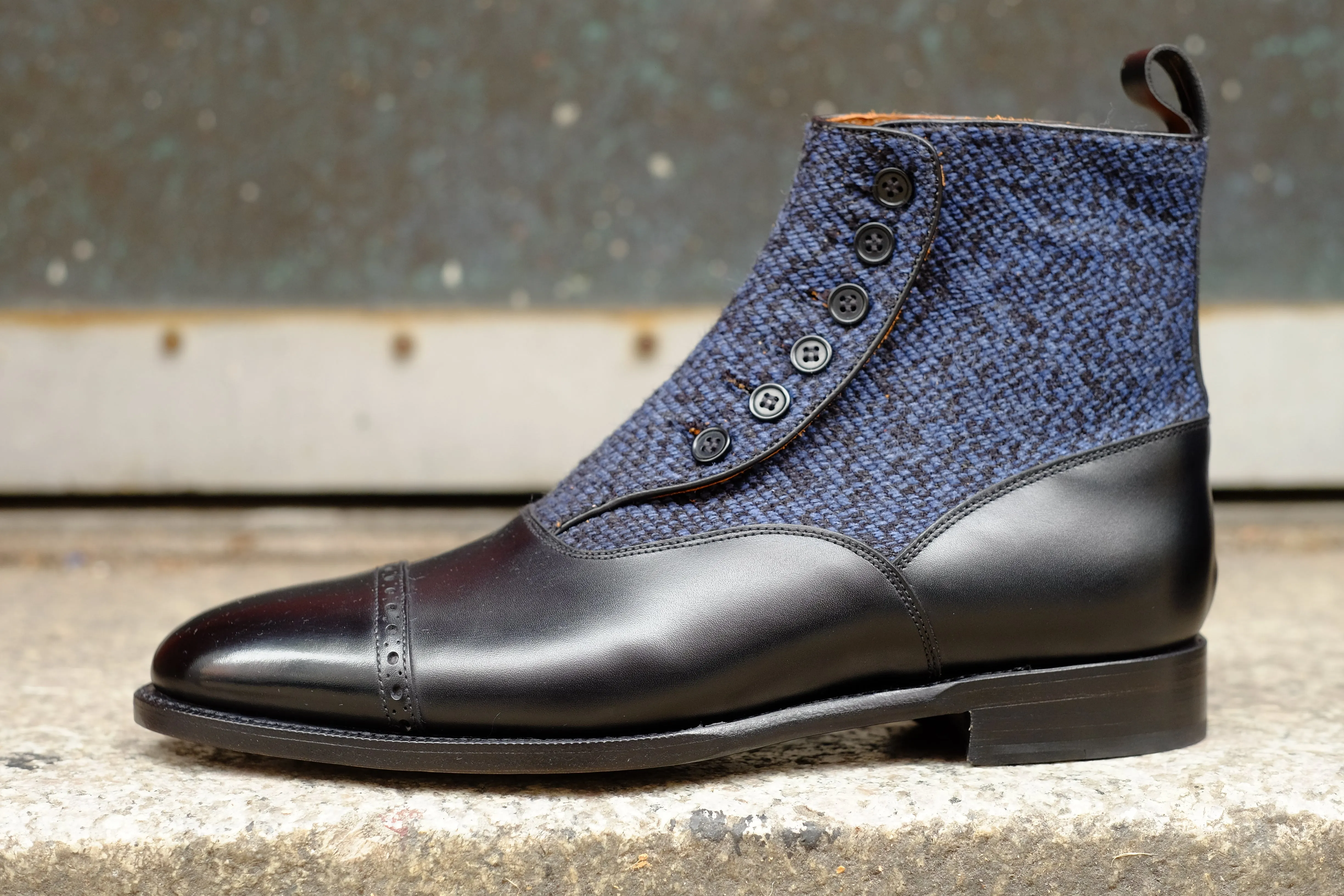 Carkeek - MTO - Black Calf / Blue Poulsbo - TMG Last - Single Leather Sole