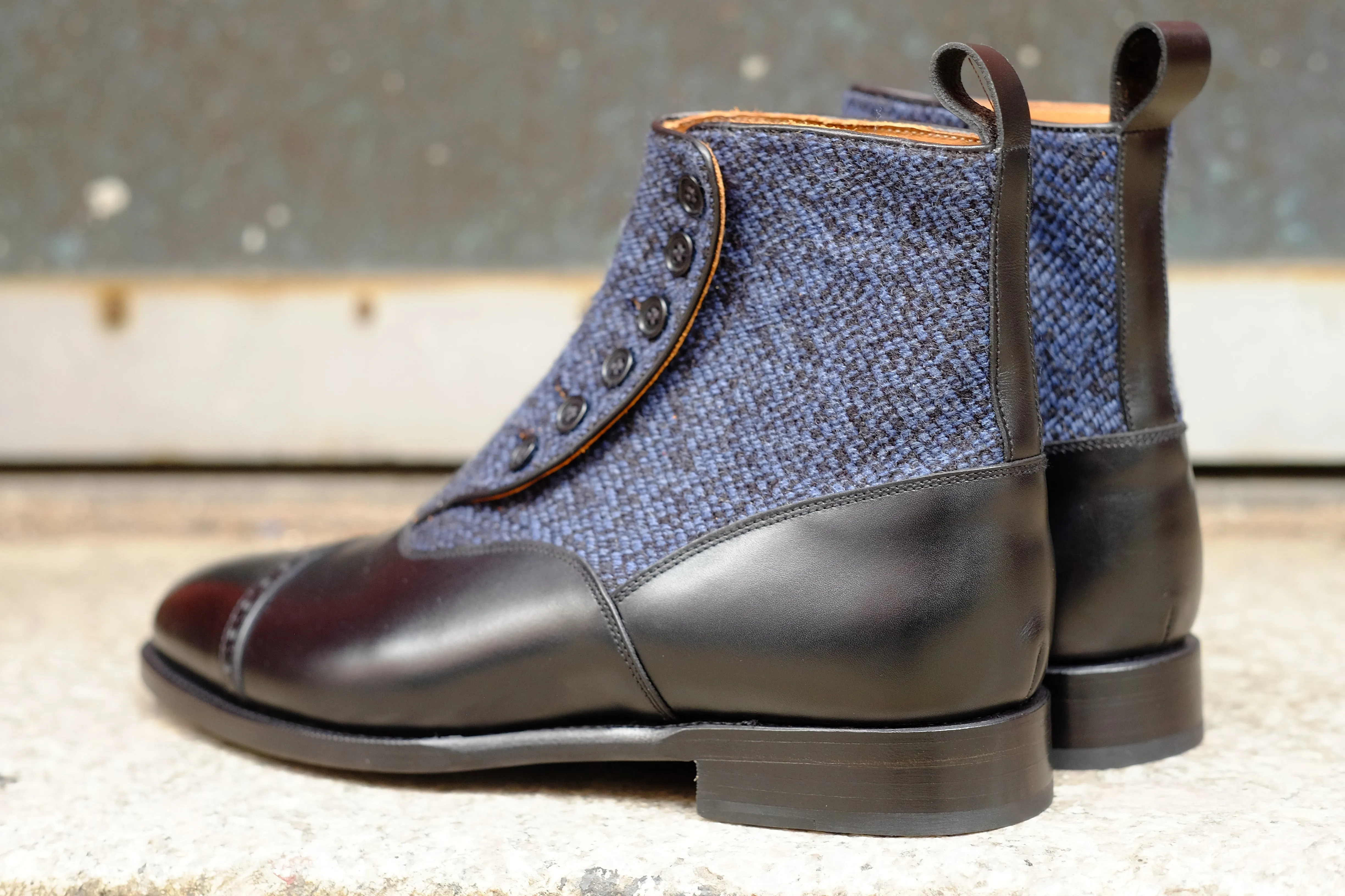 Carkeek - MTO - Black Calf / Blue Poulsbo - TMG Last - Single Leather Sole