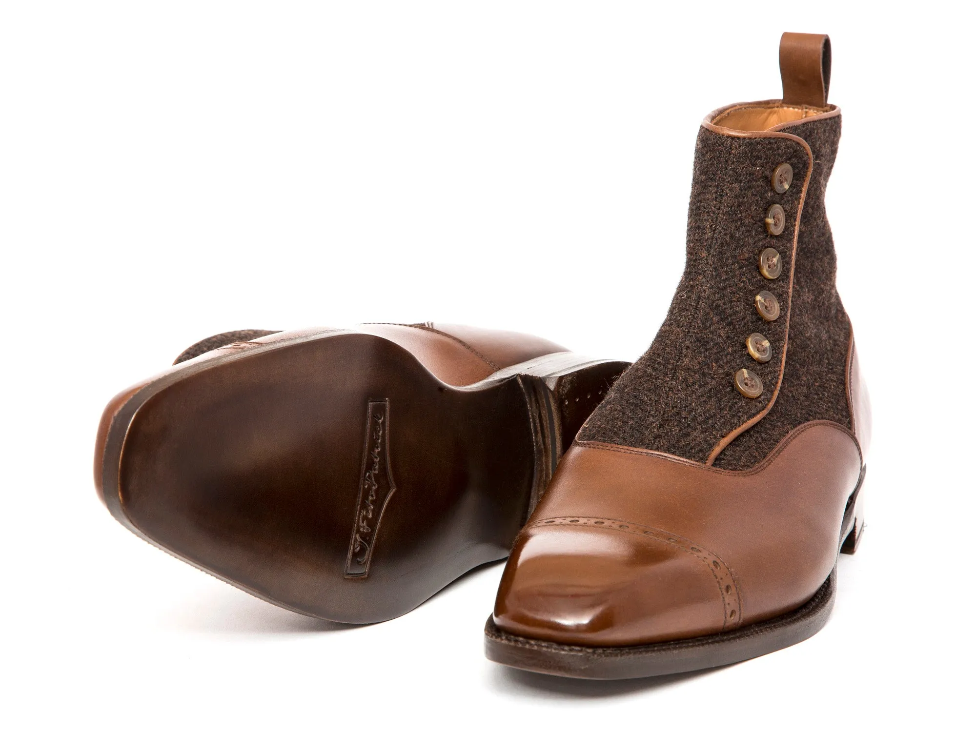 Carkeek - MTO - Mocha Calf / Chocolate Medley Flannel - MGF Last - Single Leather Sole